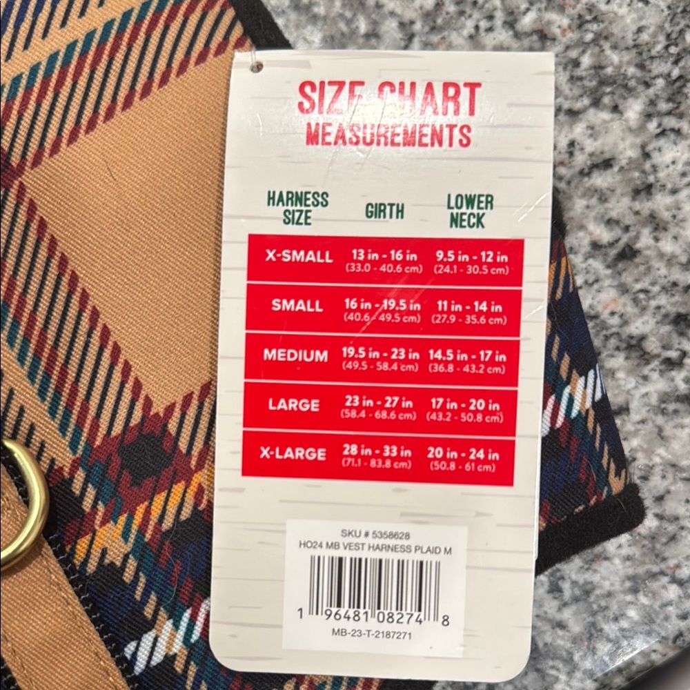 Plaid Dog Harness - Picture 2 of 5